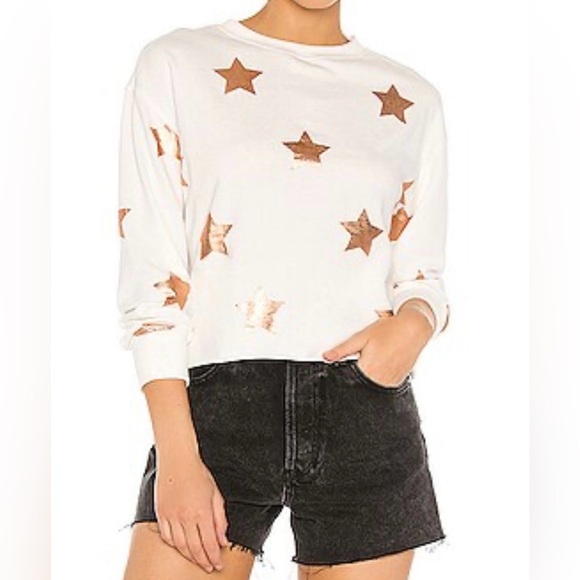 Spiritual Gangster Starry Mazzy Pullover Sweatshirt, Cropped, RoseGold Small - Picture 1 of 15
